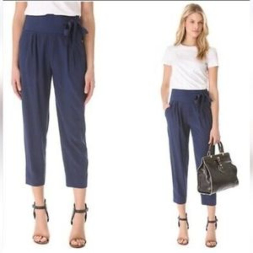 Diane Von Furstenberg Keaka Cropped Harem Pants in Black